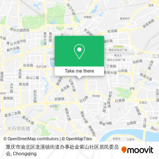 重庆市渝北区龙溪镇街道办事处金紫山社区居民委员会 map