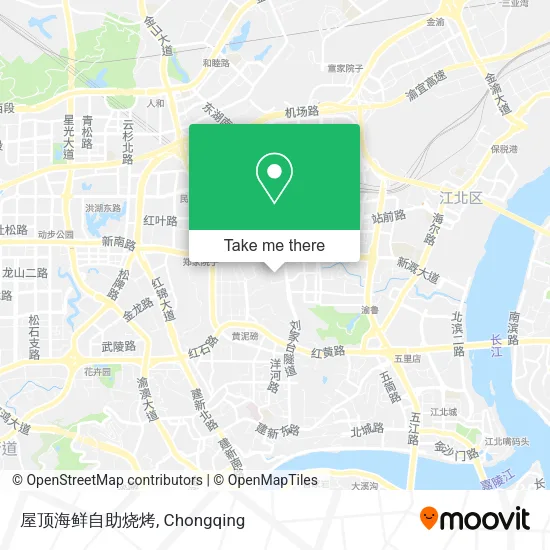 屋顶海鲜自助烧烤 map