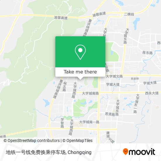 地铁一号线免费换乘停车场 map