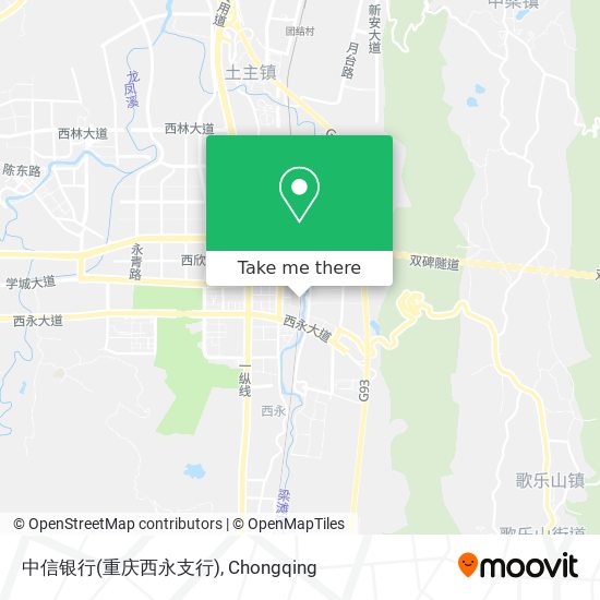 中信银行(重庆西永支行) map