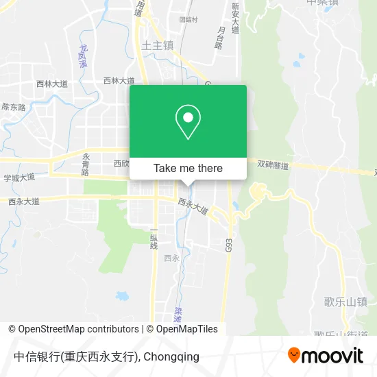 中信银行(重庆西永支行) map