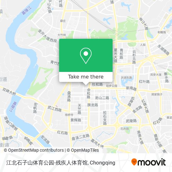 江北石子山体育公园-残疾人体育馆 map
