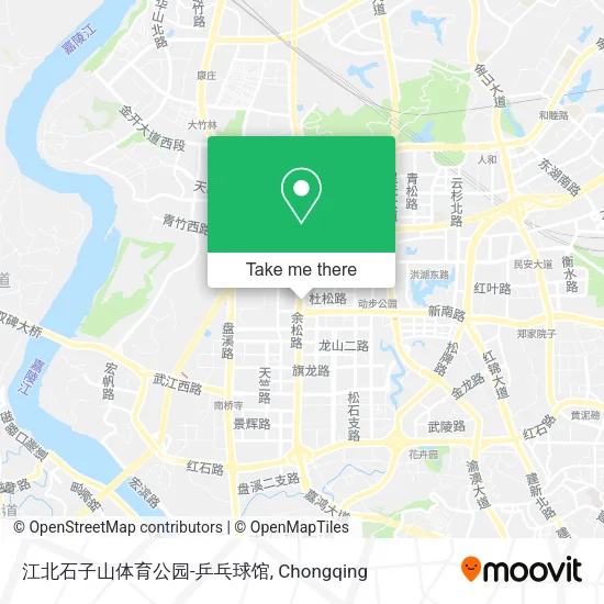 江北石子山体育公园-乒乓球馆 map