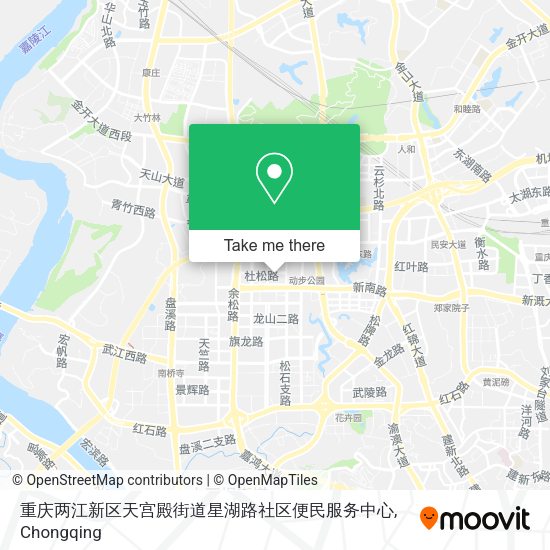 重庆两江新区天宫殿街道星湖路社区便民服务中心 map