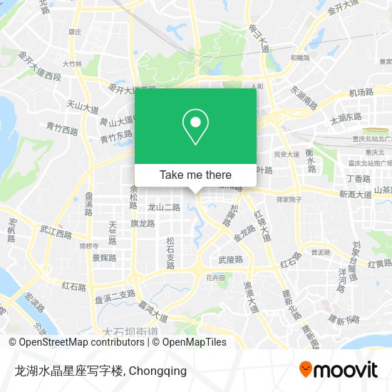 How to get to 龙湖水晶星座写字楼 in 渝北区 by bus or metro?