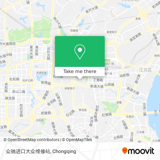 众驰进口大众维修站 map