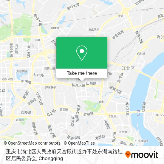 重庆市渝北区人民政府天宫殿街道办事处东湖南路社区居民委员会 map