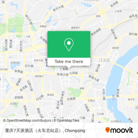 重庆7天派酒店（火车北站店） map