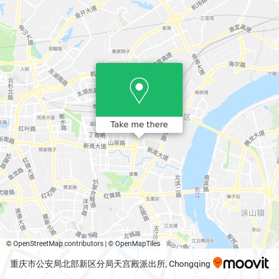 重庆市公安局北部新区分局天宫殿派出所 map