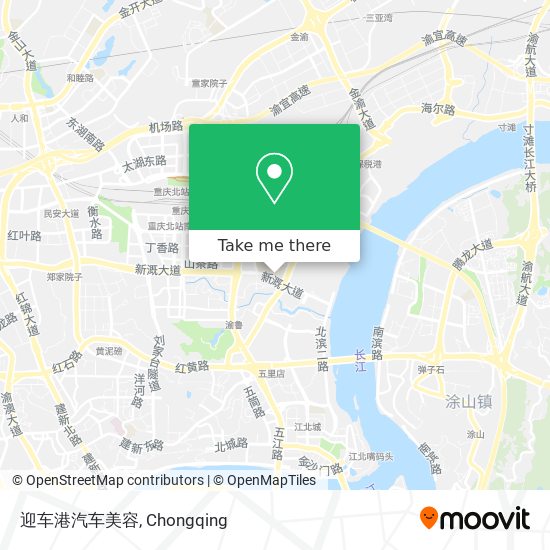 迎车港汽车美容 map