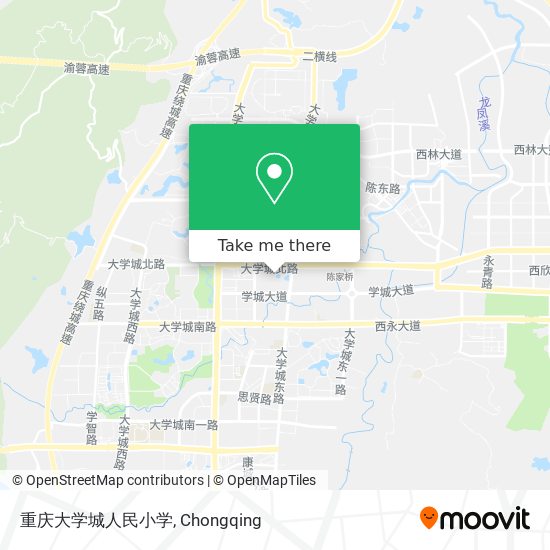 重庆大学城人民小学 map