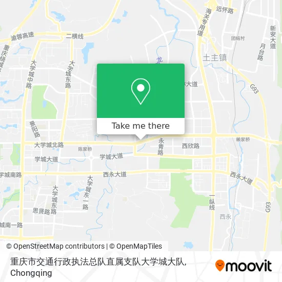 重庆市交通行政执法总队直属支队大学城大队 map