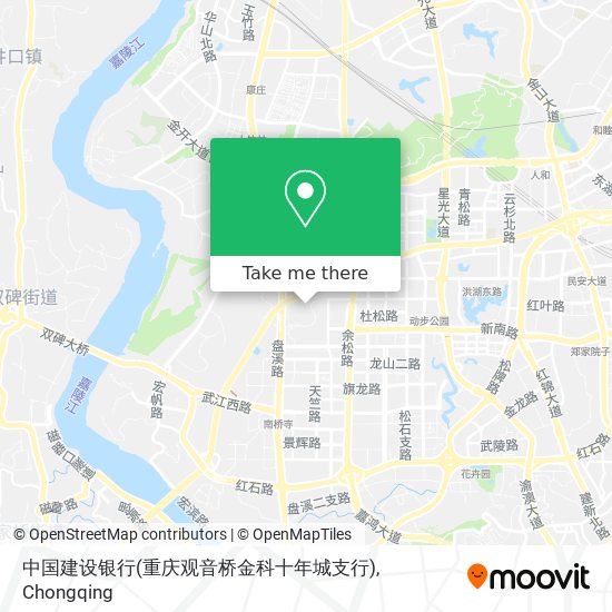 中国建设银行(重庆观音桥金科十年城支行) map