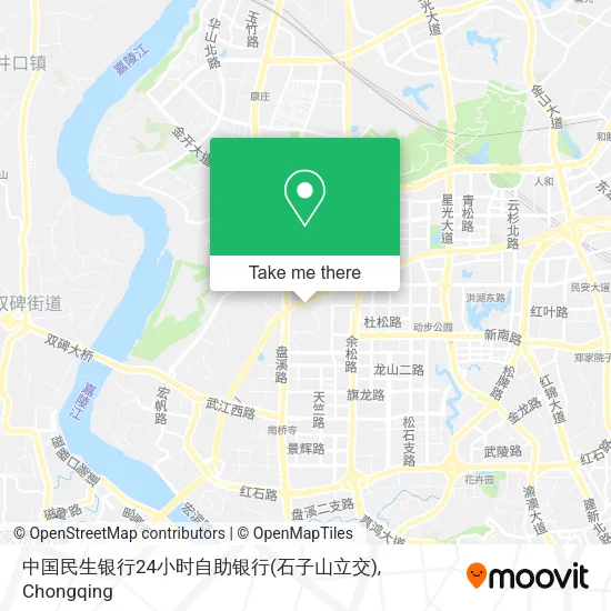 中国民生银行24小时自助银行(石子山立交) map