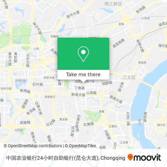 中国农业银行24小时自助银行(昆仑大道) map