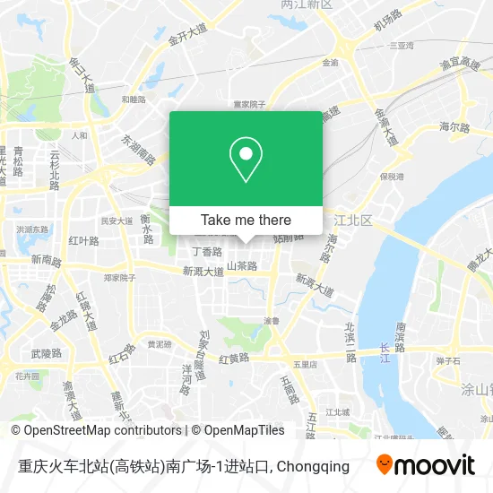 重庆火车北站(高铁站)南广场-1进站口 map