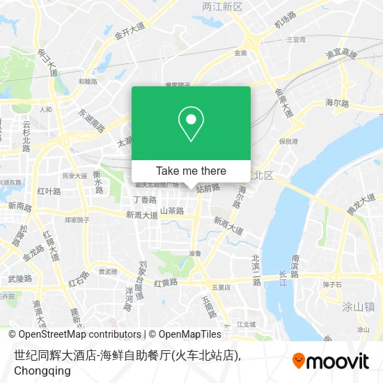 世纪同辉大酒店-海鲜自助餐厅(火车北站店) map
