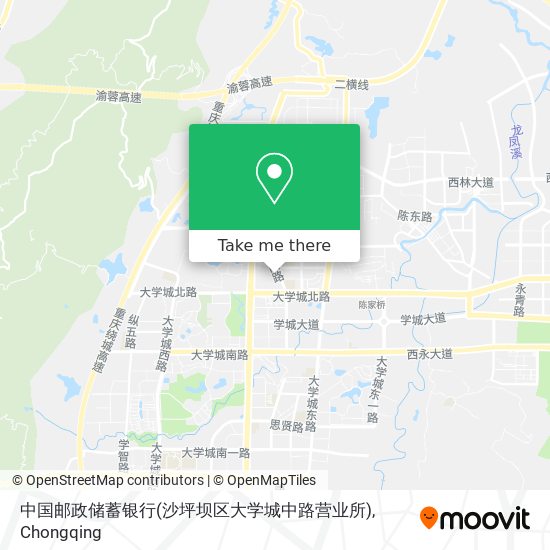中国邮政储蓄银行(沙坪坝区大学城中路营业所) map