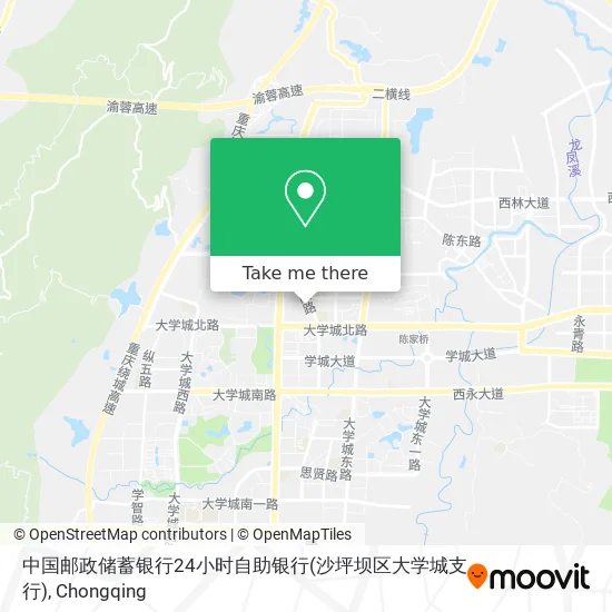 中国邮政储蓄银行24小时自助银行(沙坪坝区大学城支行) map