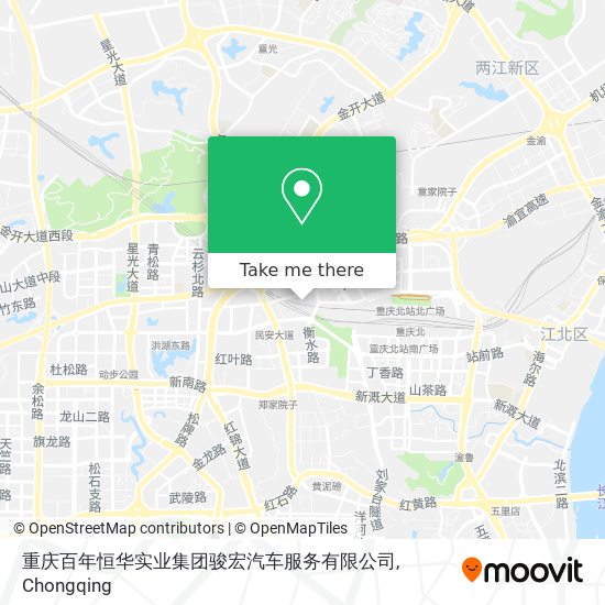 重庆百年恒华实业集团骏宏汽车服务有限公司 map