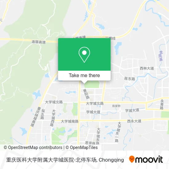 重庆医科大学附属大学城医院-北停车场 map