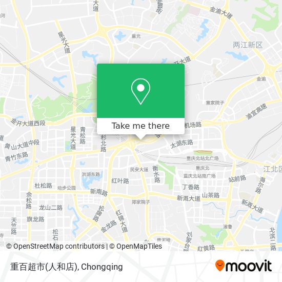 重百超市(人和店) map