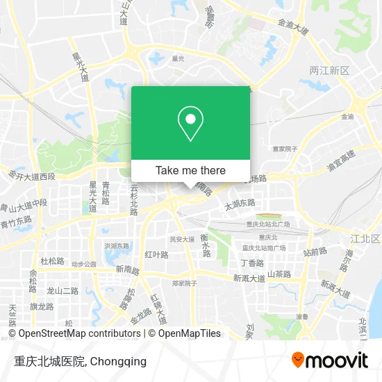 重庆北城医院 map