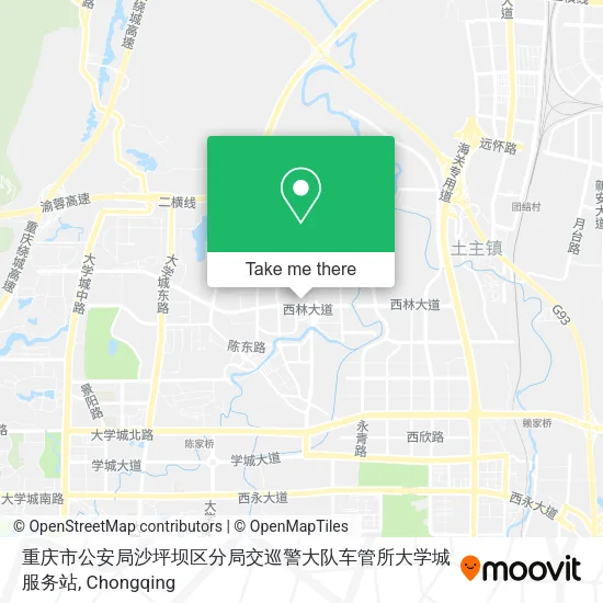 重庆市公安局沙坪坝区分局交巡警大队车管所大学城服务站 map