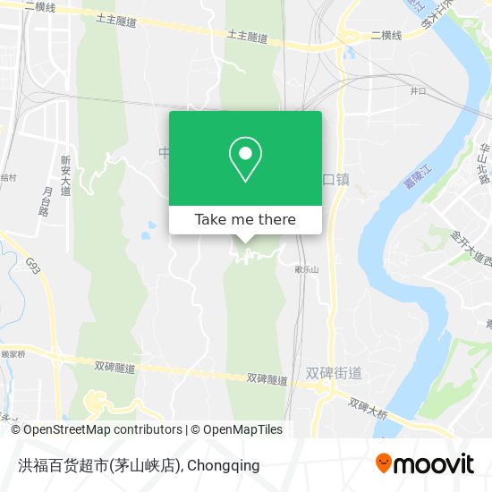 洪福百货超市(茅山峡店) map