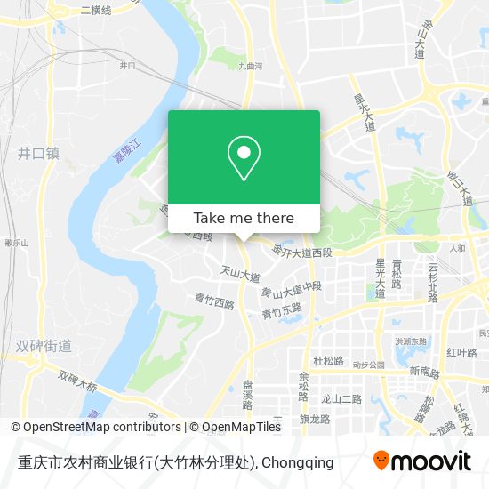 重庆市农村商业银行(大竹林分理处) map