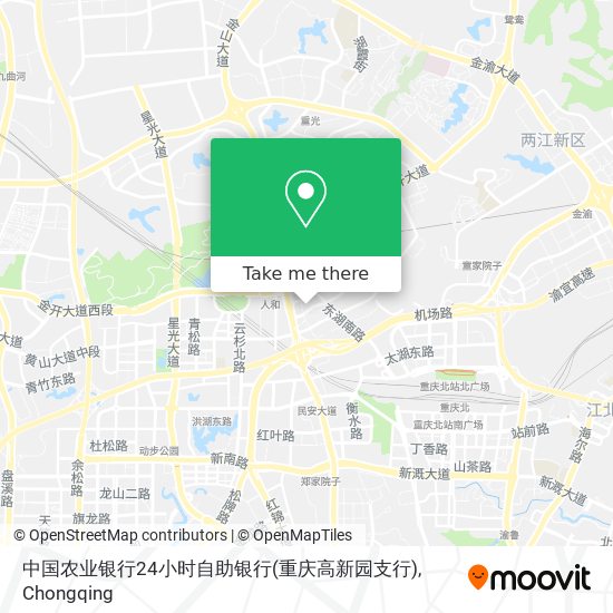 中国农业银行24小时自助银行(重庆高新园支行) map
