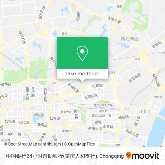 中国银行24小时自助银行(重庆人和支行) map