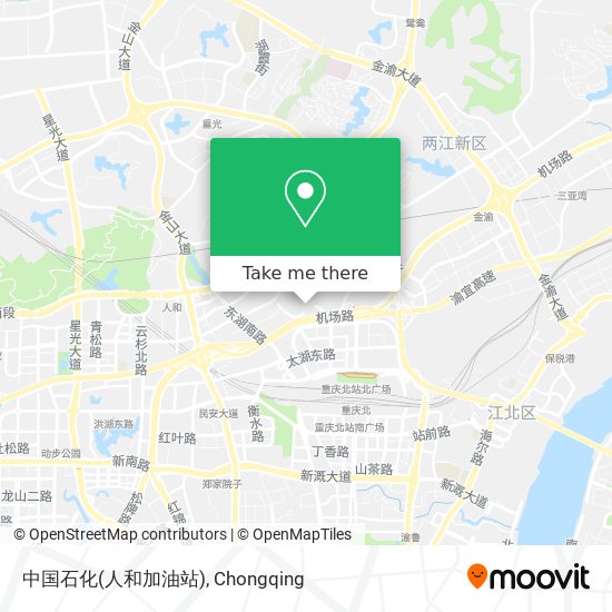 中国石化(人和加油站) map