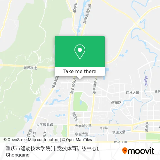 重庆市运动技术学院(市竞技体育训练中心) map
