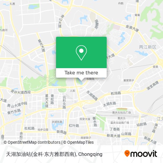 天湖加油站(金科·东方雅郡西南) map