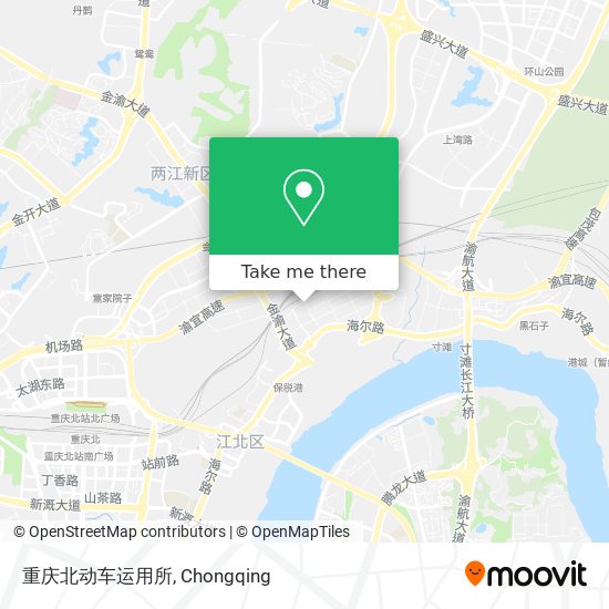 重庆北动车运用所 map