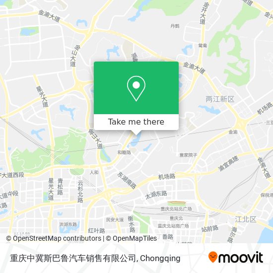 重庆中冀斯巴鲁汽车销售有限公司 map