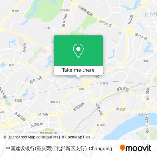 中国建设银行(重庆两江北部新区支行) map