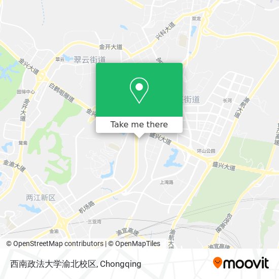 西南政法大学渝北校区 map