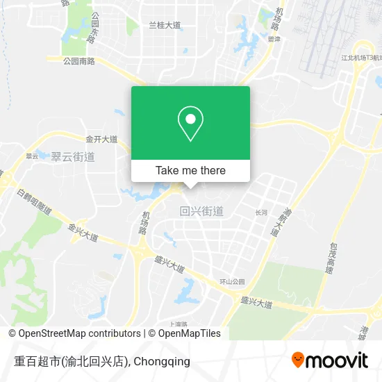 重百超市(渝北回兴店) map