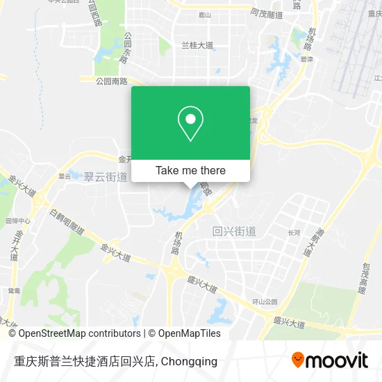 重庆斯普兰快捷酒店回兴店 map