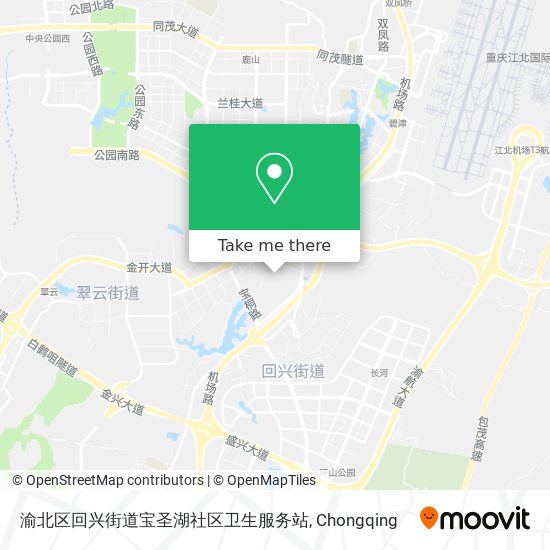渝北区回兴街道宝圣湖社区卫生服务站 map