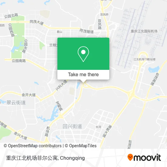 重庆江北机场菲尔公寓 map