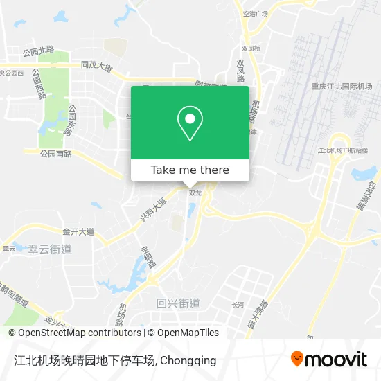 江北机场晚晴园地下停车场 map