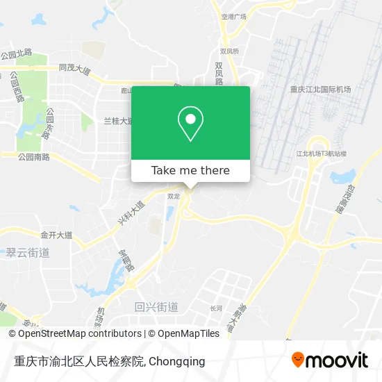 重庆市渝北区人民检察院 map