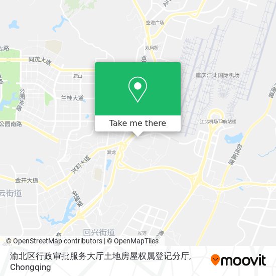 渝北区行政审批服务大厅土地房屋权属登记分厅 map