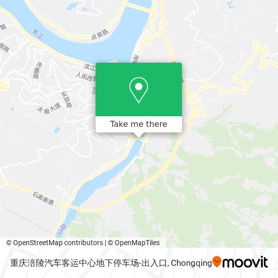 重庆涪陵汽车客运中心地下停车场-出入口 map