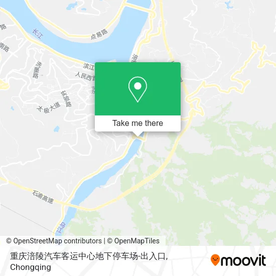重庆涪陵汽车客运中心地下停车场-出入口 map