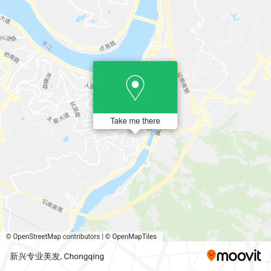 新兴专业美发 map