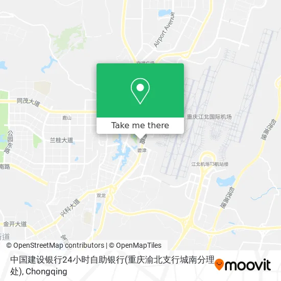 中国建设银行24小时自助银行(重庆渝北支行城南分理处) map